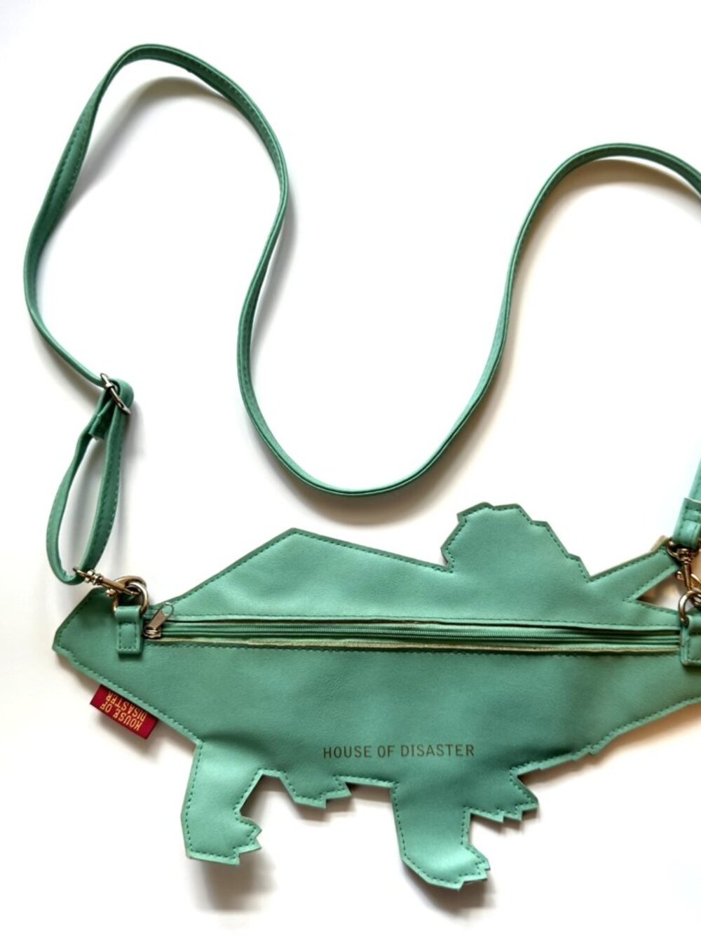 Mint-Green Origami Triceratops Crossbody Handbag House of Disaster - Picture 5 of 7